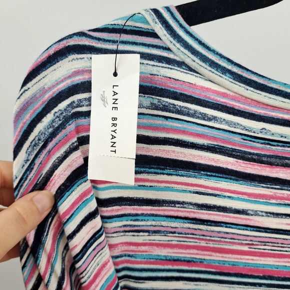 Lane Bryant Multicolor Striped Blouse - Picture 9 of 12